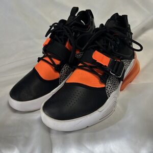 Nike Air Force 270 Men's Black Orange Gray Basketball Sneakers AH6772-004 Size 8